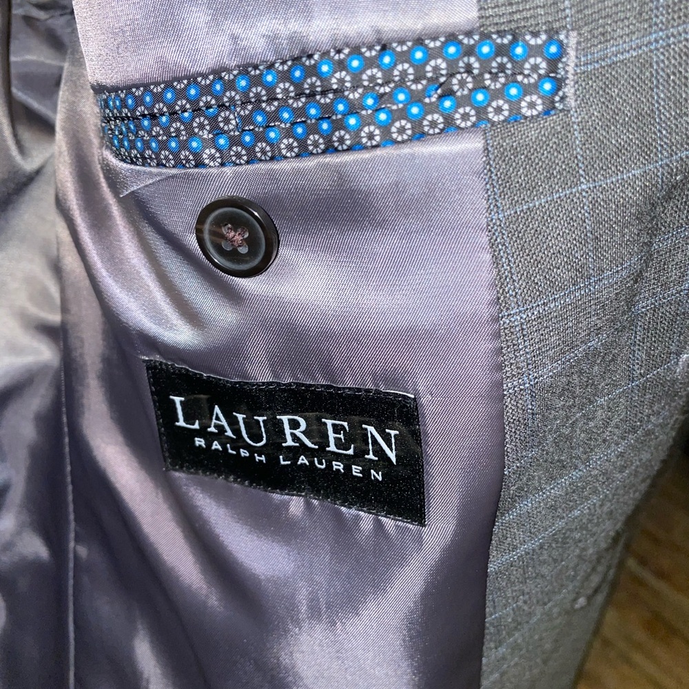 Boys size 16 Ralph Lauren gray suit set